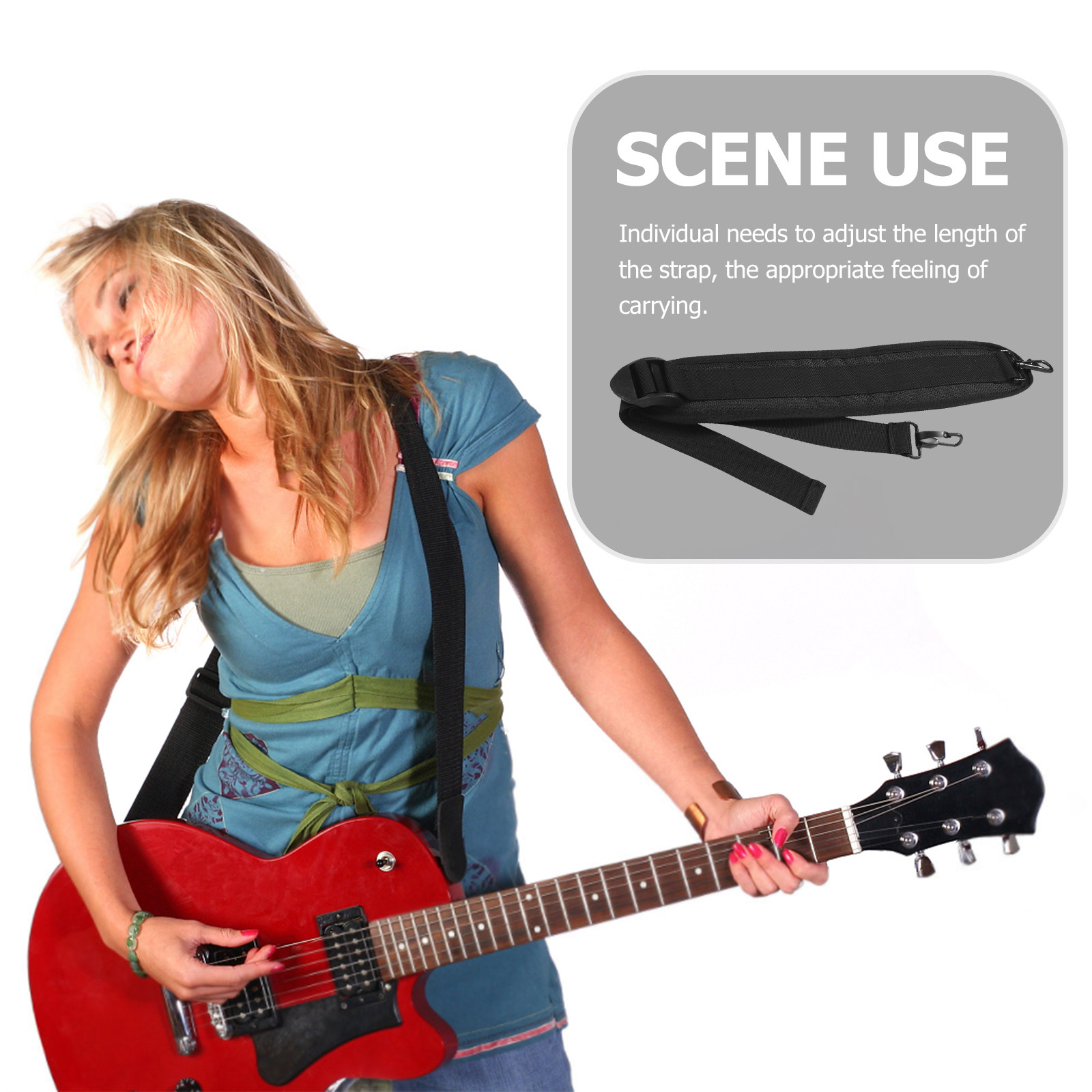 Guitar Strap Padded - 2Pcs Comfortable Adjustable Padded Shoulder Strap