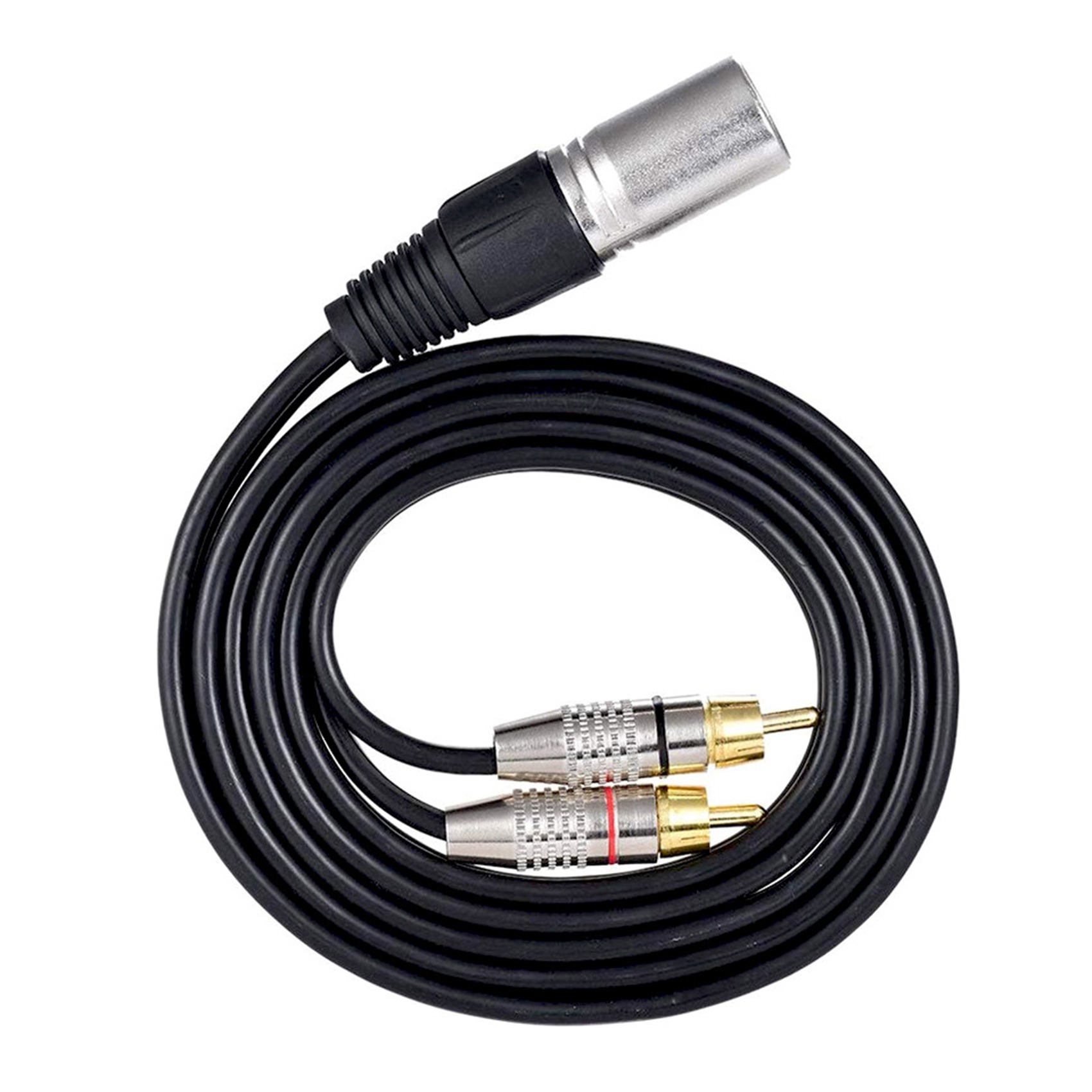 Audio Music Splitter - 1 XLR Male to 2 RCA