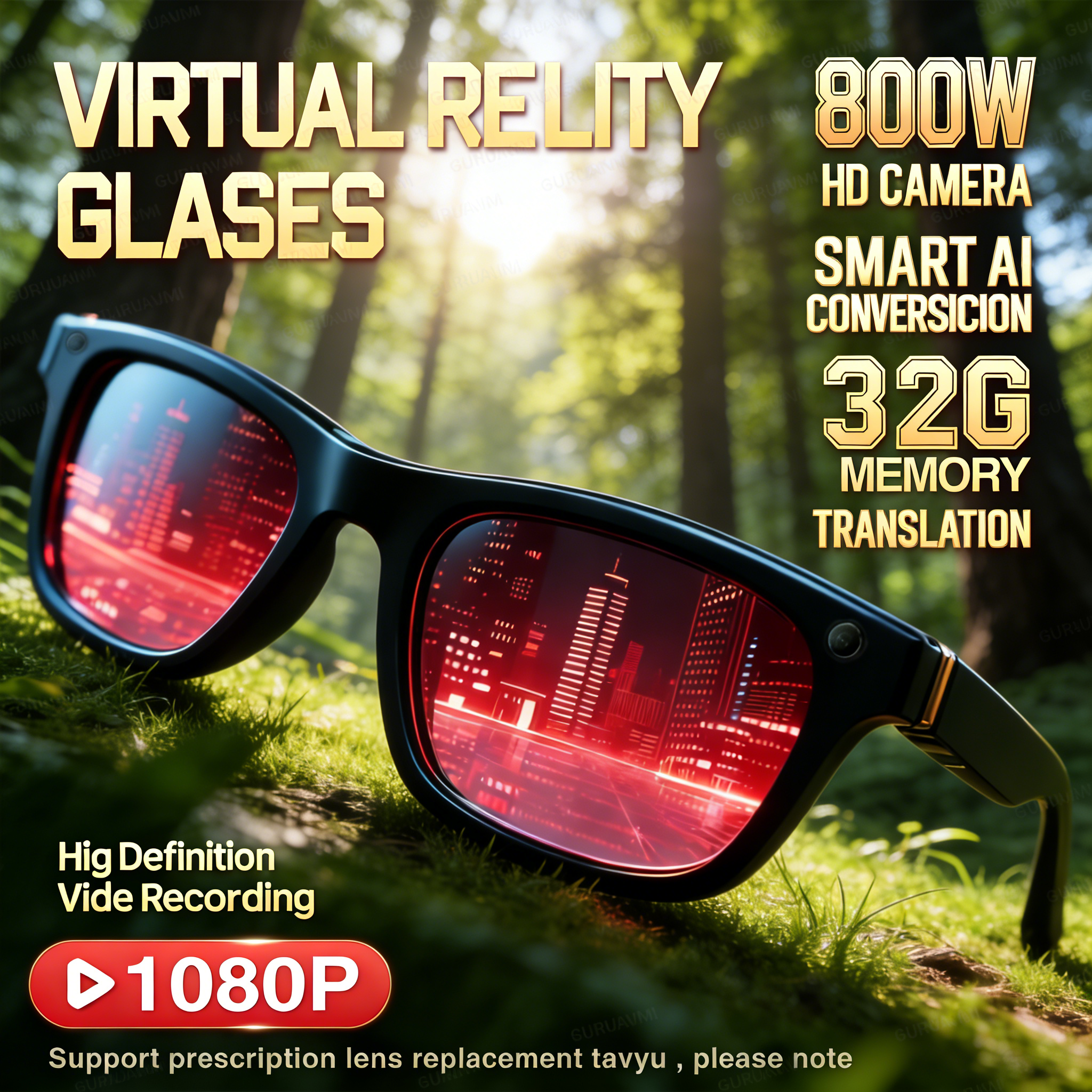 Audio Music Arabic - 2026 New AI Smart Glasses with