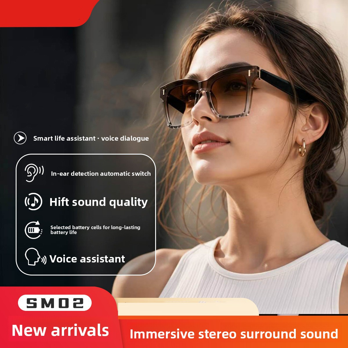 Audio Music Arabic - New smart Bluetooth cycling sunglasses with