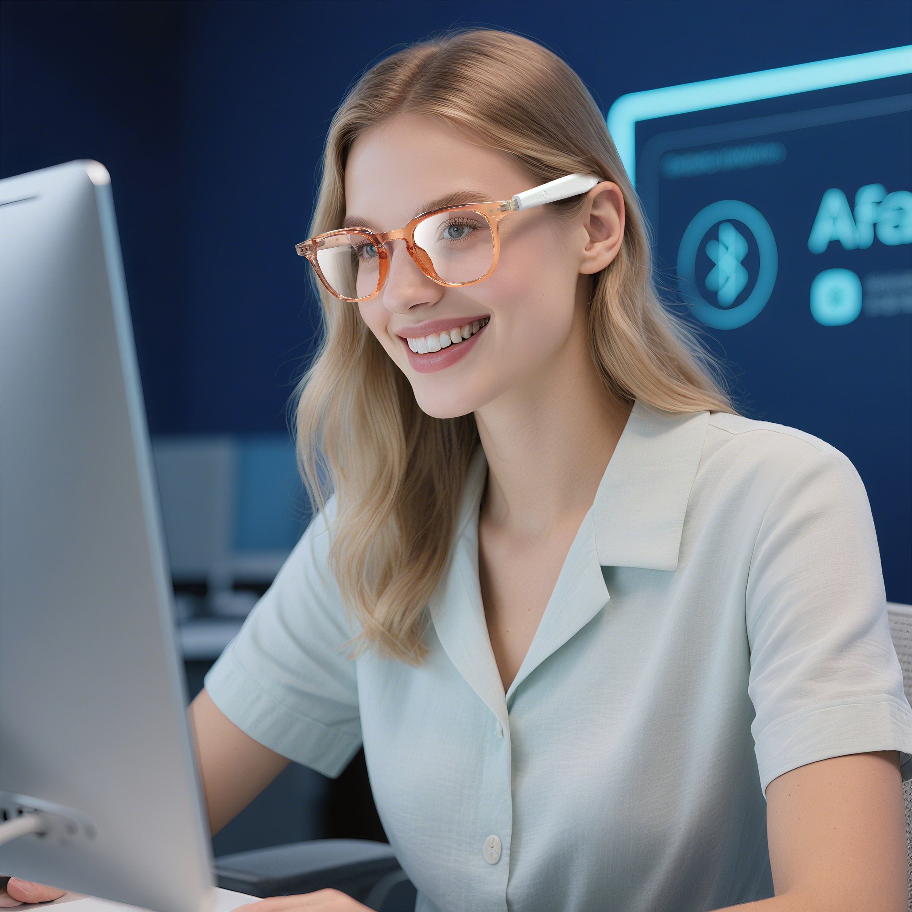 Audio Music Ai - Photochromic Smart Glasses Anti-Blue Wireless Music
