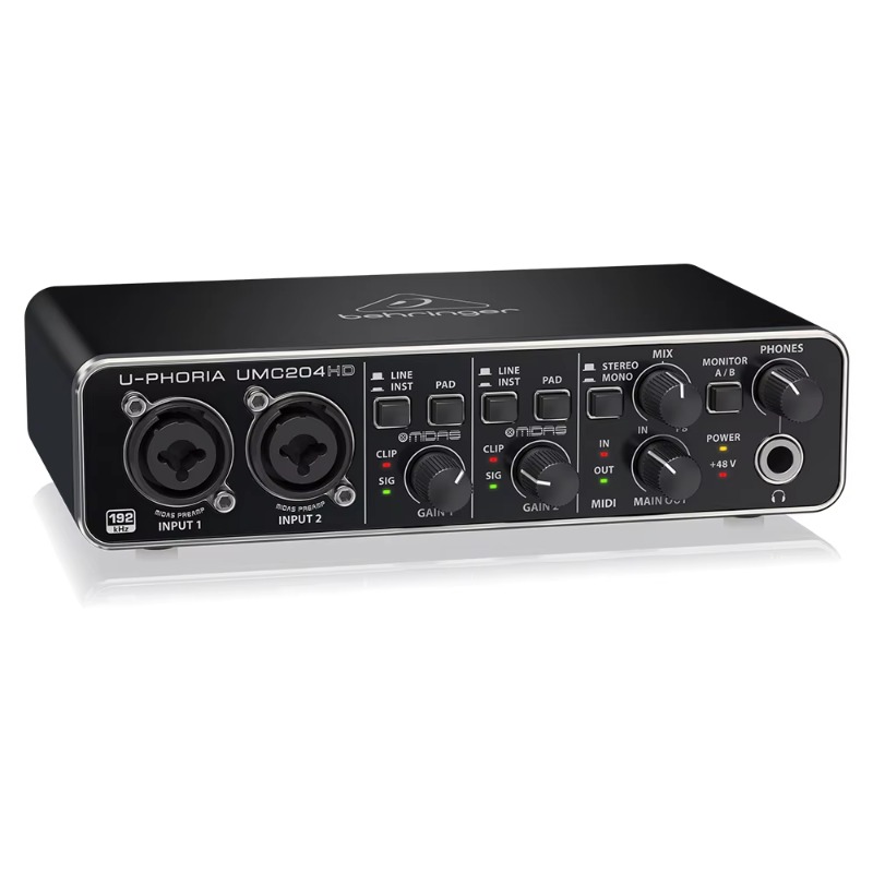 Behringer UMC204HD 2-in/4-out  - Audio Without Music บทวิจารณ์และราคา
