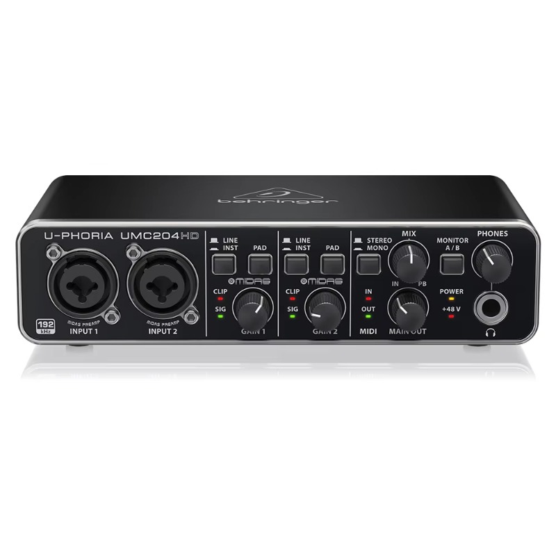 Behringer UMC204HD 2-in/4-out  - Audio Without Music บทวิจารณ์และราคา