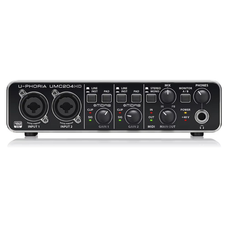 Behringer UMC204HD 2-in/4-out  - Audio Without Music บทวิจารณ์และราคา