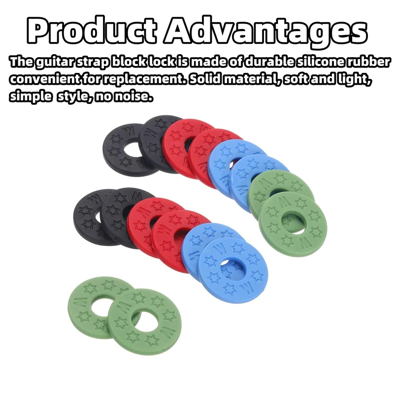 10 pcs Guitar Strap Block Rubb - Guitar Strap Padded บทวิจารณ์และราคา