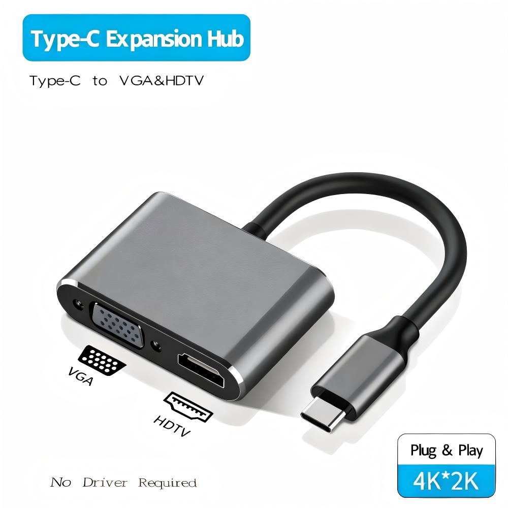 USB 3.0/TYPE-C to HDMI VGA Ada - Audio Music Splitter บทวิจารณ์และราคา