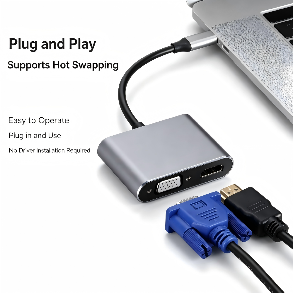 USB 3.0/TYPE-C to HDMI VGA Ada - Audio Music Splitter บทวิจารณ์และราคา