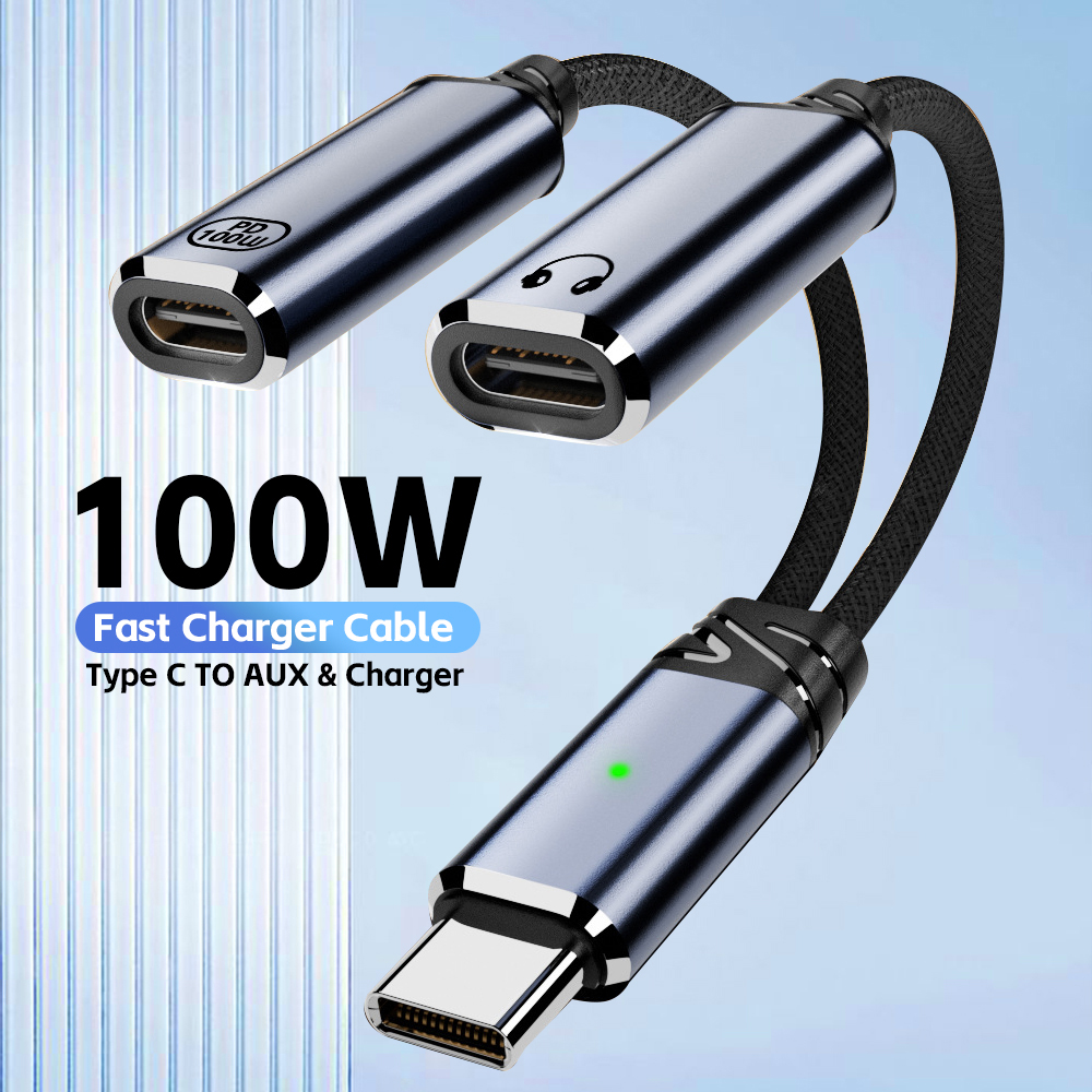 USB C Splitter 2 in 1 Headphon - Audio Music Splitter บทวิจารณ์และราคา