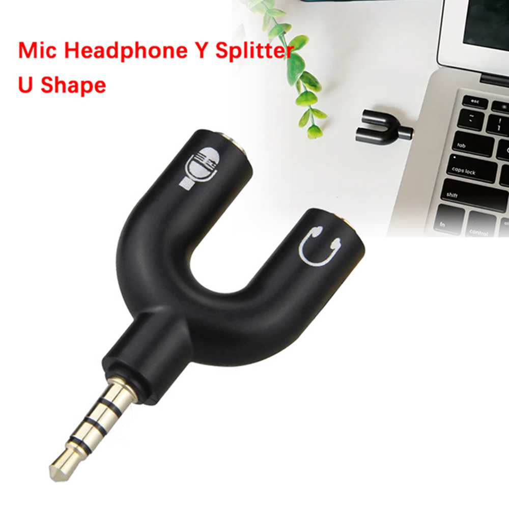 3.5mm Headphone Mic Splitter A - Audio Music Splitter บทวิจารณ์และราคา