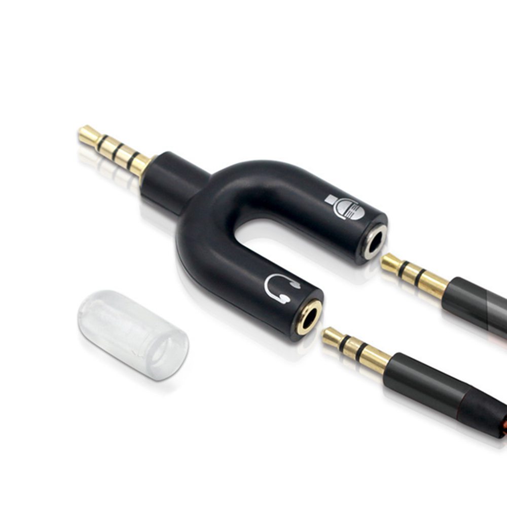 3.5mm Headphone Mic Splitter A - Audio Music Splitter บทวิจารณ์และราคา
