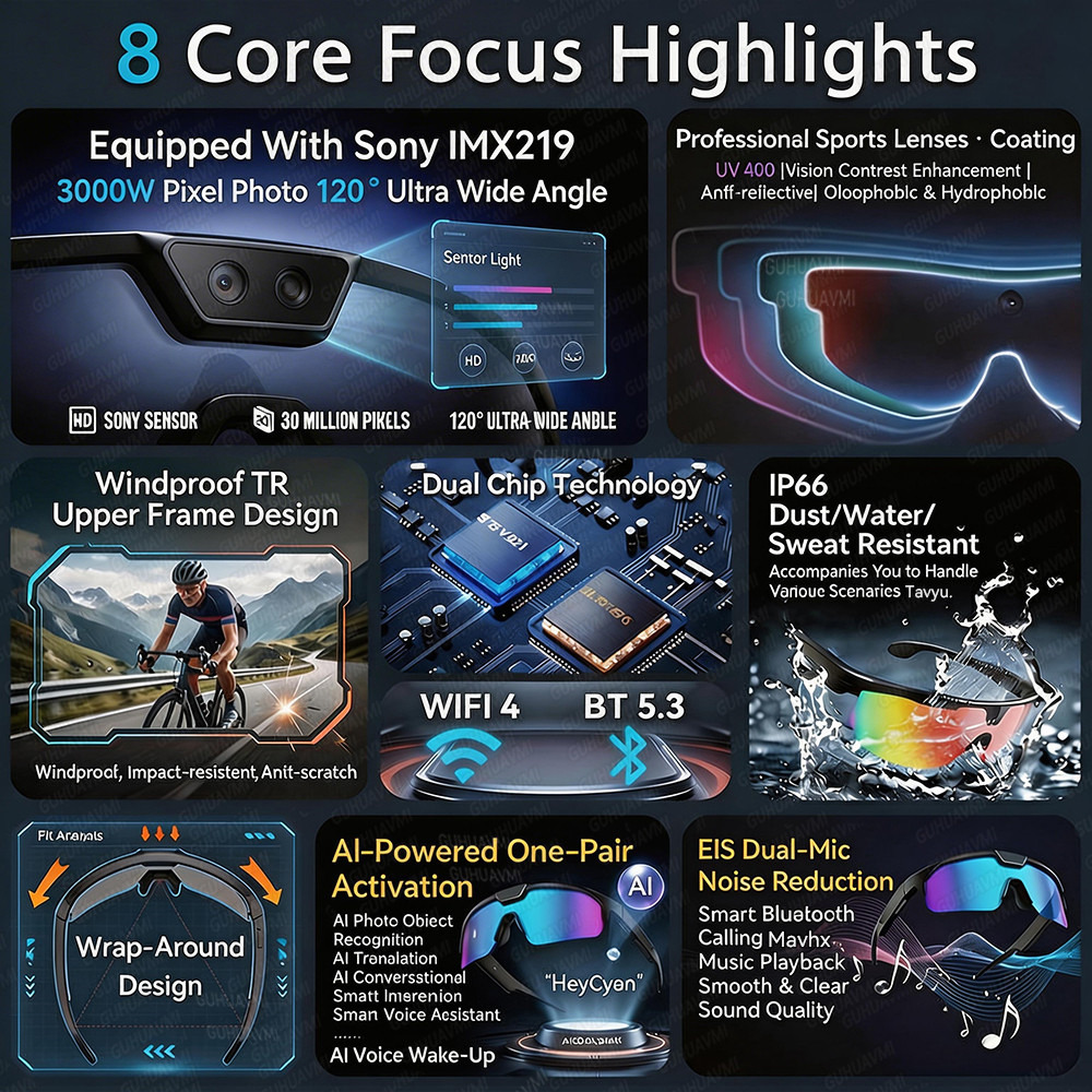 Photochromic Smart Glasses 120 - Audio Music Bluetooth บทวิจารณ์และราคา