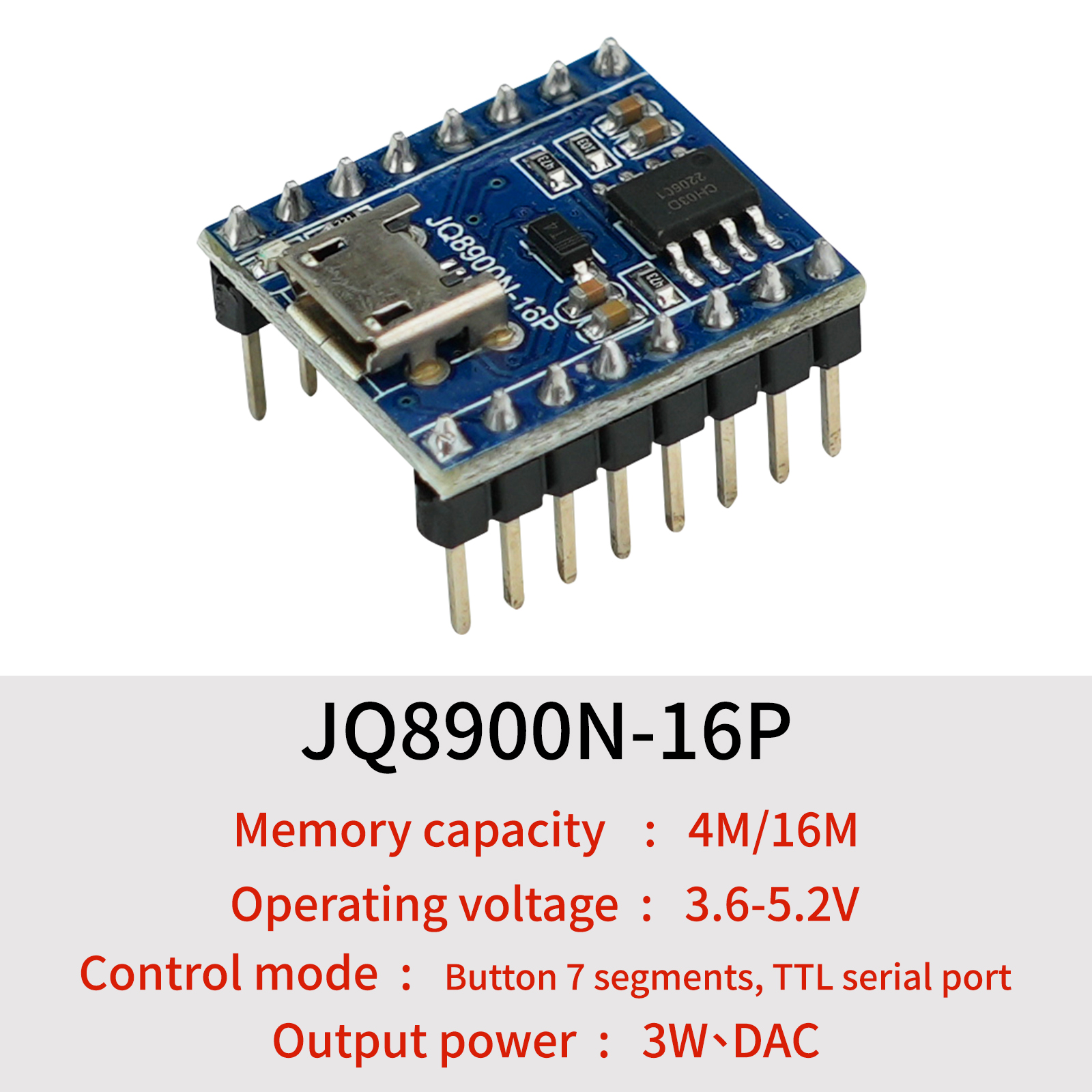 Voice Playback Module, JQ8900N - Audio Music Mp3 Downloader บทวิจารณ์และราคา