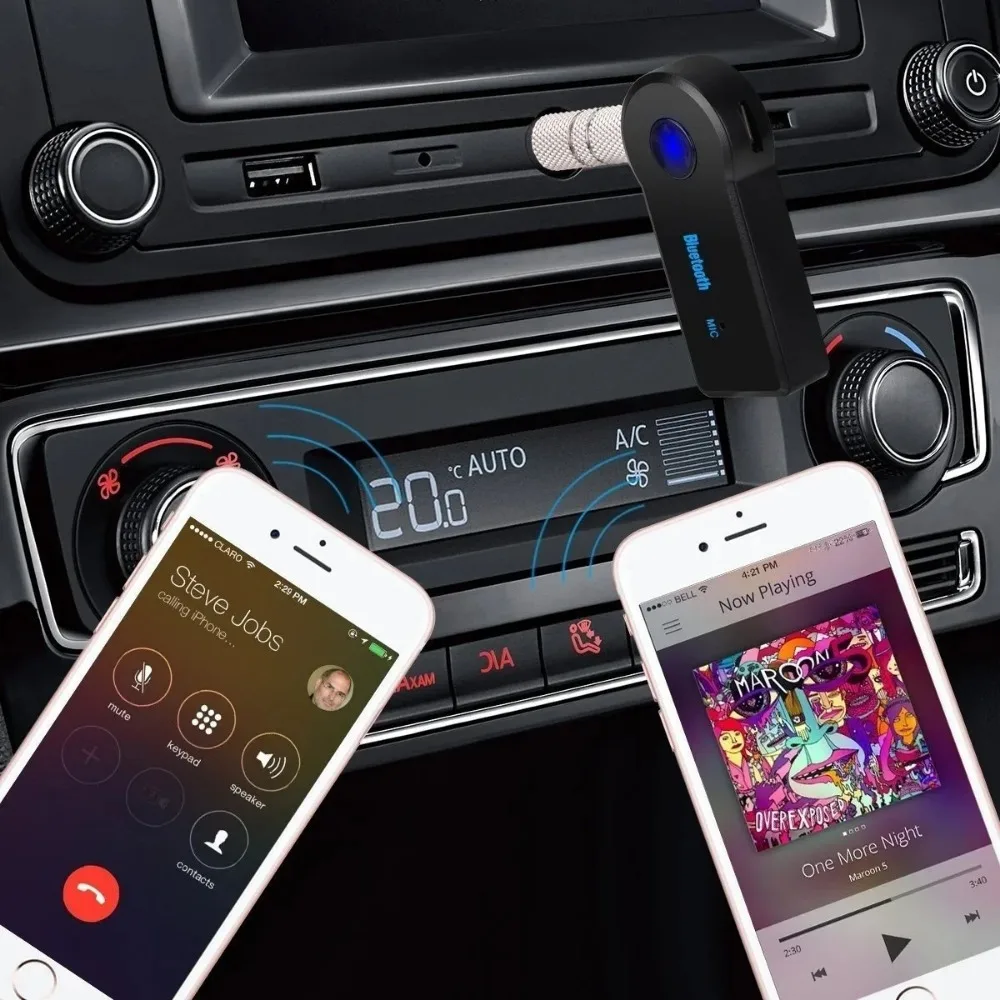 Bluetooth4.2 AUX Audio Stereo  - Audio Without Music บทวิจารณ์และราคา
