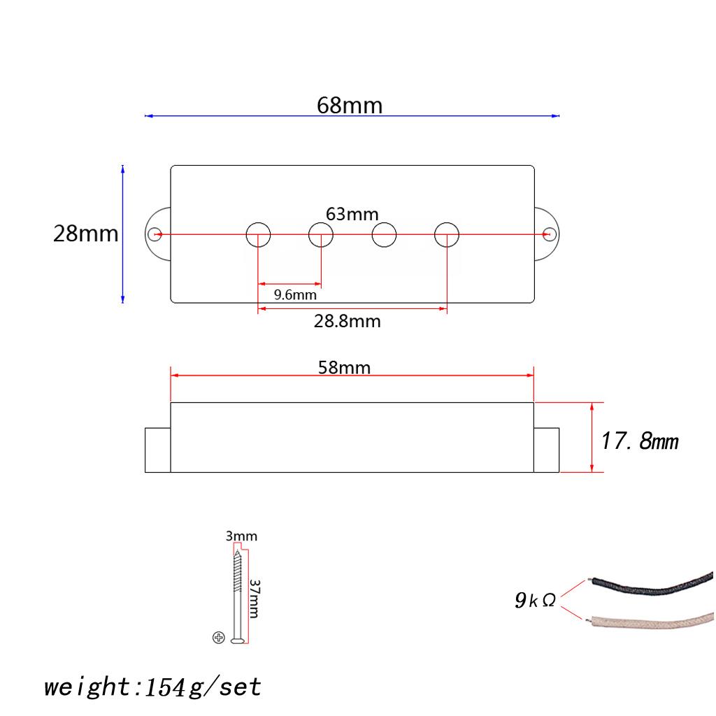 Bass Guitar Pickup Neck Bridge - Bass Guitar Strings บทวิจารณ์และราคา