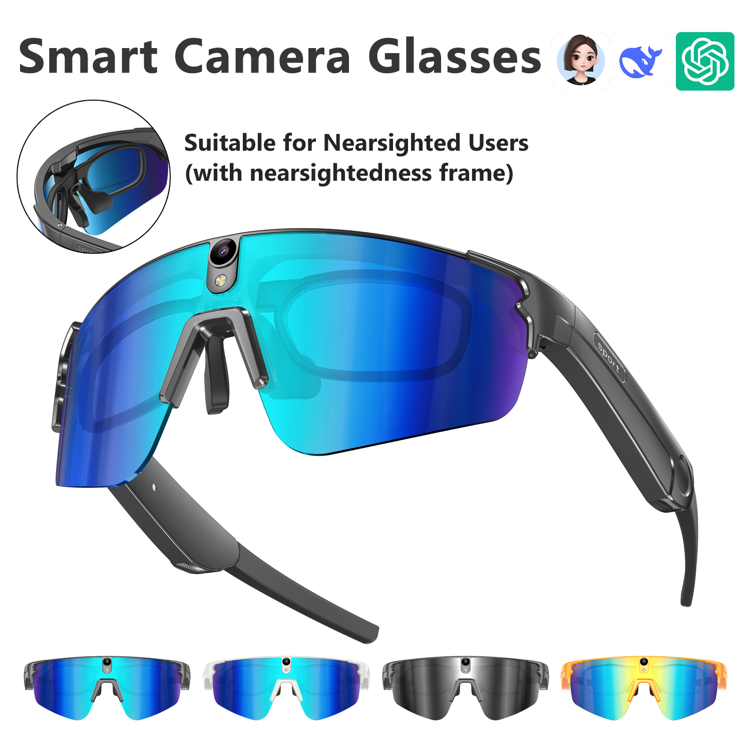 L805 AI Smart Glasses With 800 - Audio Music Bluetooth บทวิจารณ์และราคา