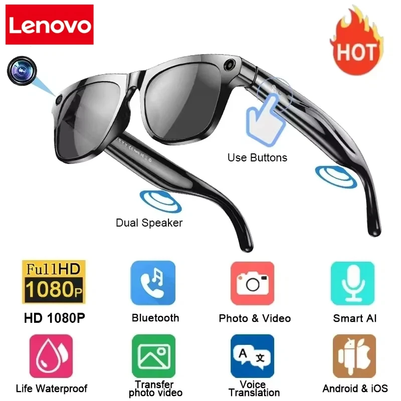 Lenovo 8K Vision AI Eyeglasses - Audio Music Bluetooth บทวิจารณ์และราคา