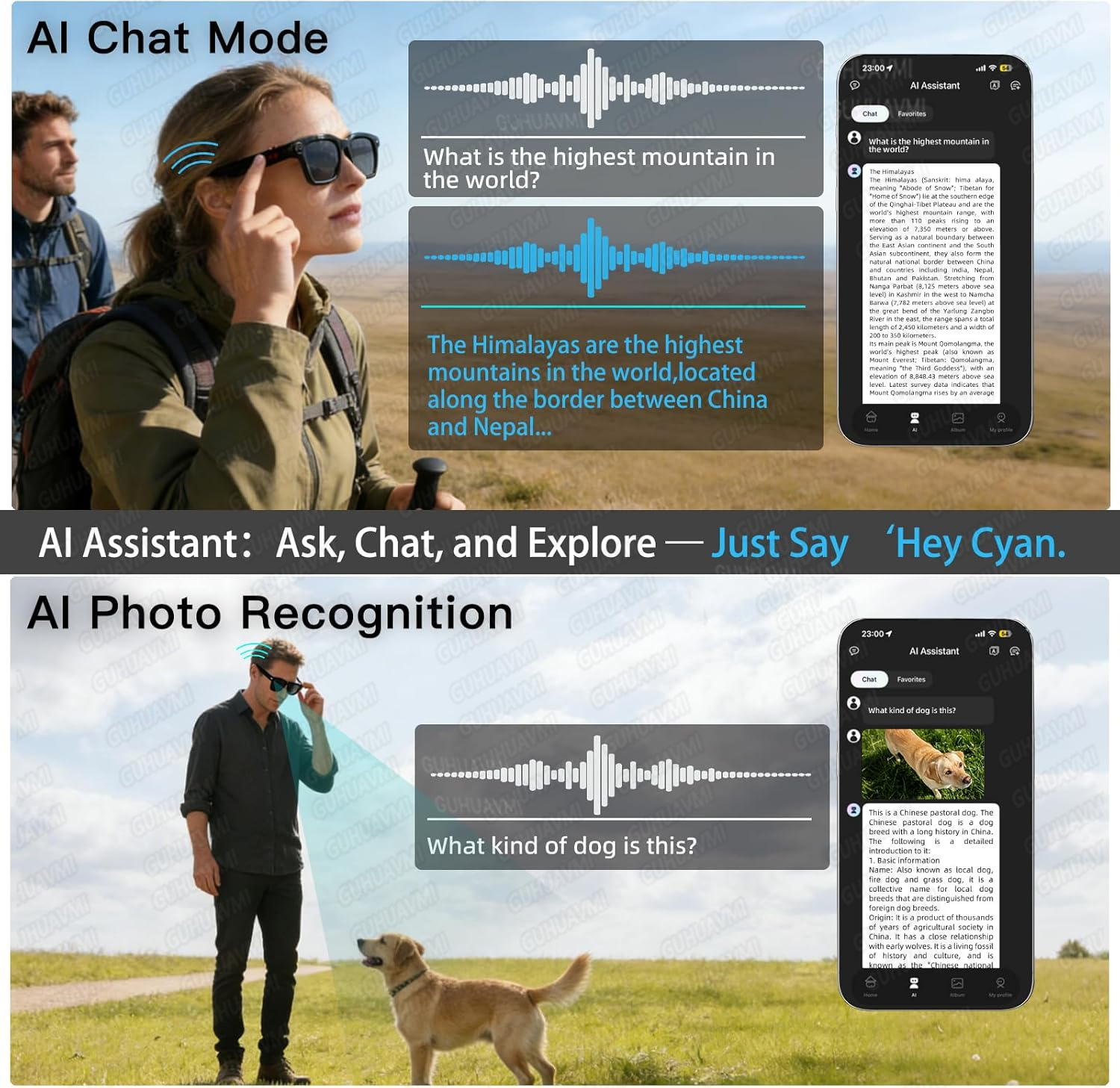New Smart AI Glasses with 800W - Audio Music Arabic บทวิจารณ์และราคา