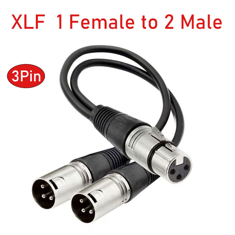 XLR Splitter Cable 3 Pin Femal - Audio Music Splitter บทวิจารณ์และราคา
