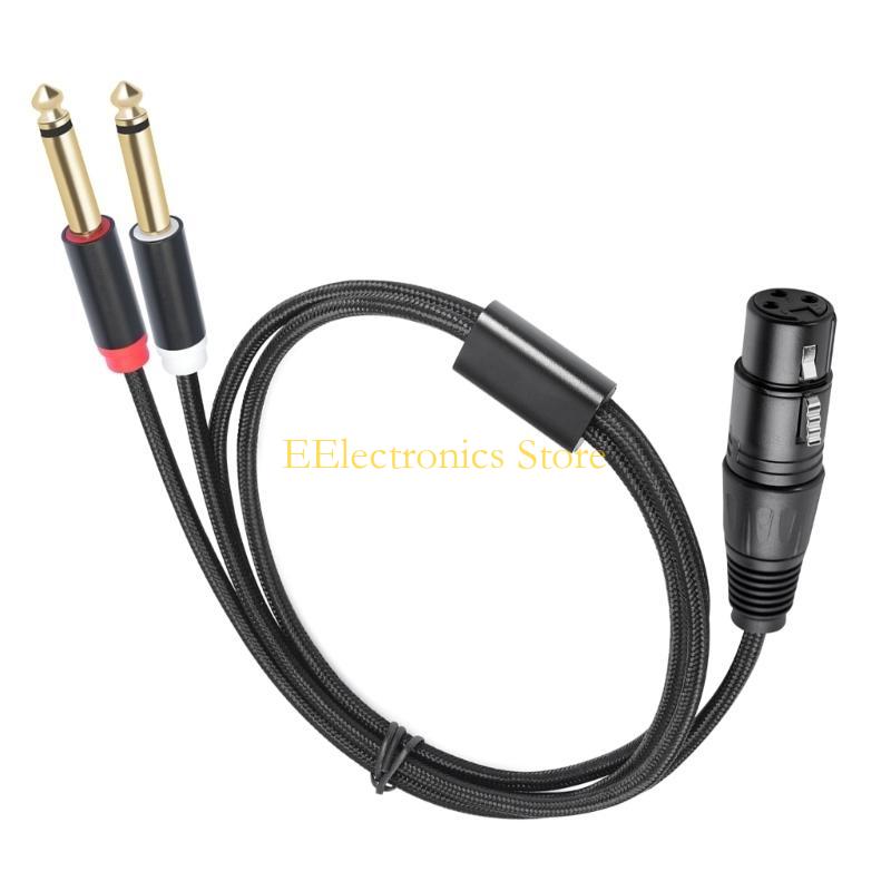 B03C 2x6.35mm 1/4inch to 3Pin  - Audio And Music Splitter บทวิจารณ์และราคา