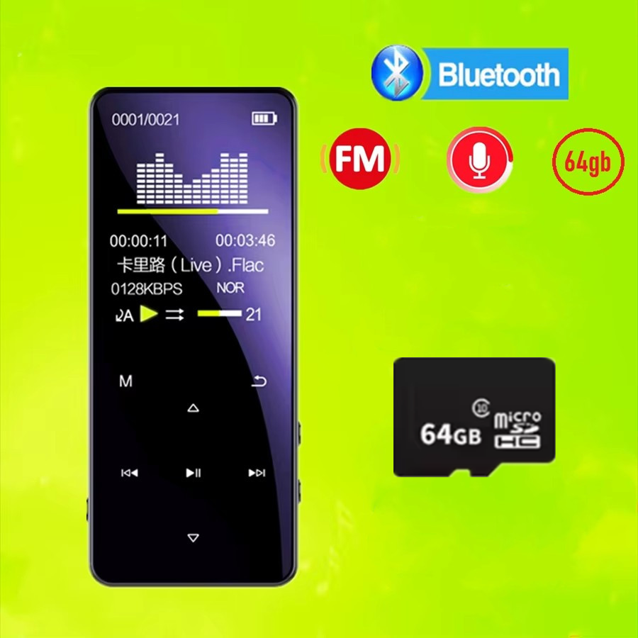 64gb MP3 Player With Bluetooth - Audio Music By บทวิจารณ์และราคา