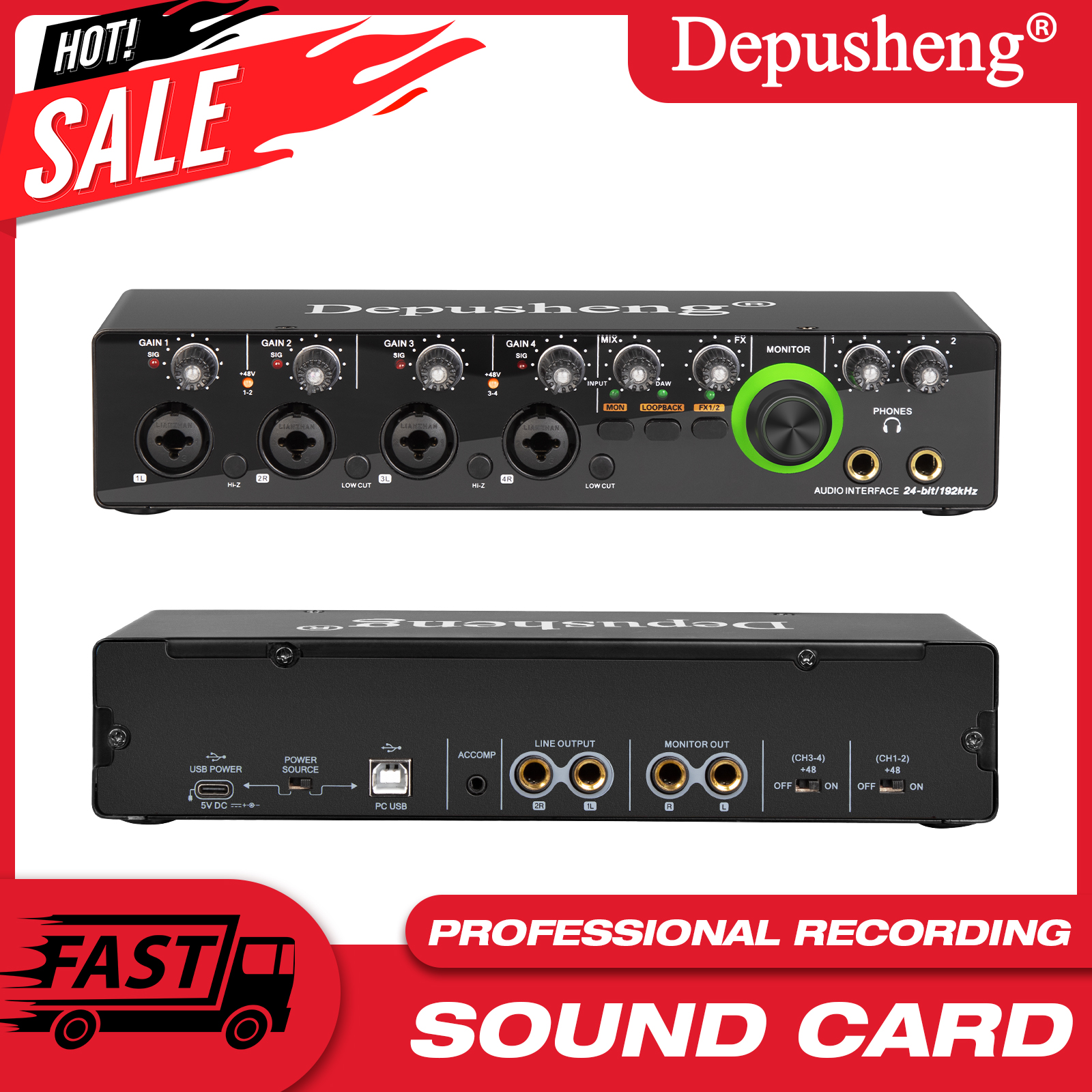 Newest 4 Channel Audio Sound C - Audio Without Music บทวิจารณ์และราคา