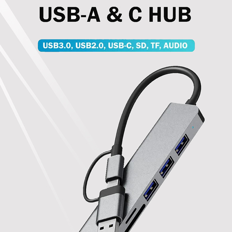 Type C Hub USB Splitter 8 In 1 - Audio Music Splitter บทวิจารณ์และราคา