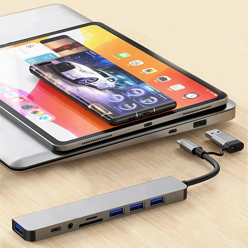 Type C Hub USB Splitter 8 In 1 - Audio Music Splitter บทวิจารณ์และราคา