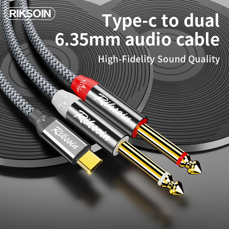 USB Type C to Dual 6.35mm TS A - Audio Music Splitter บทวิจารณ์และราคา