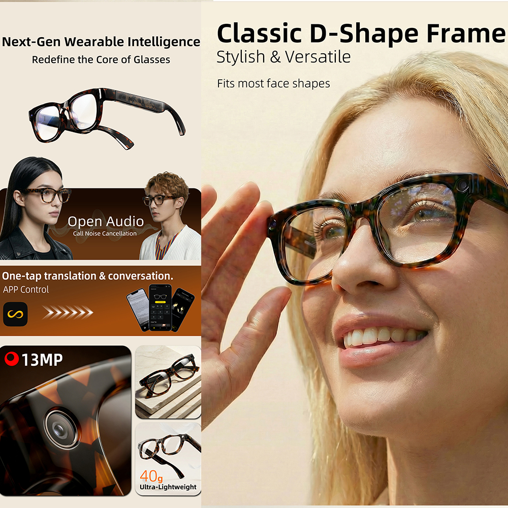 G600 Pro AI Smart Glasses 13MP - Audio Music Bluetooth บทวิจารณ์และราคา