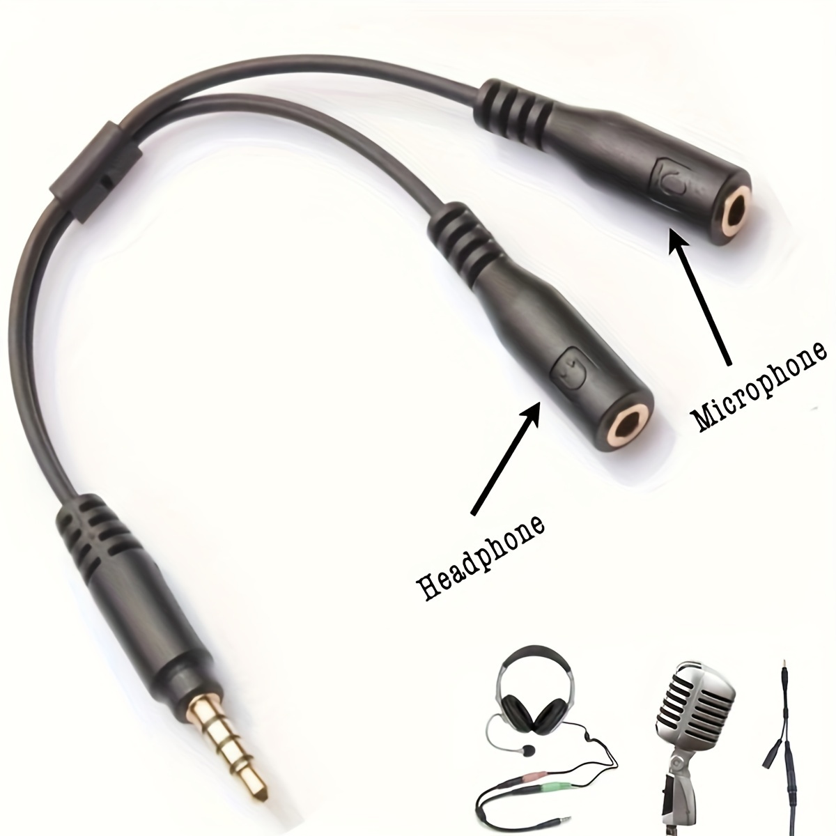 3.5mm Stereo Audio 1Male to 2  - Audio Music Splitter บทวิจารณ์และราคา