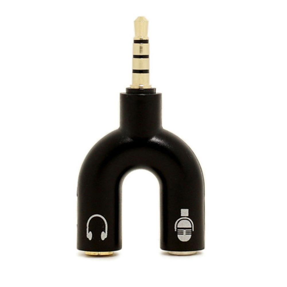 1PC Dual 3.5MM U Type Adapter  - Audio Music Splitter บทวิจารณ์และราคา