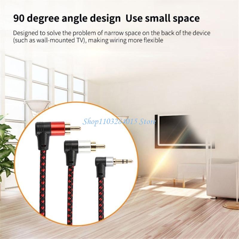 R6FF 90° RCA Cable Jacks 3.5mm - Audio And Music Splitter บทวิจารณ์และราคา