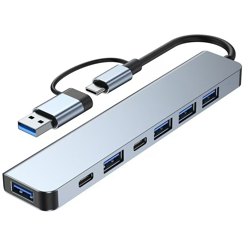 USB C Hub USB Splitter 8 in 1  - Audio Music Splitter บทวิจารณ์และราคา