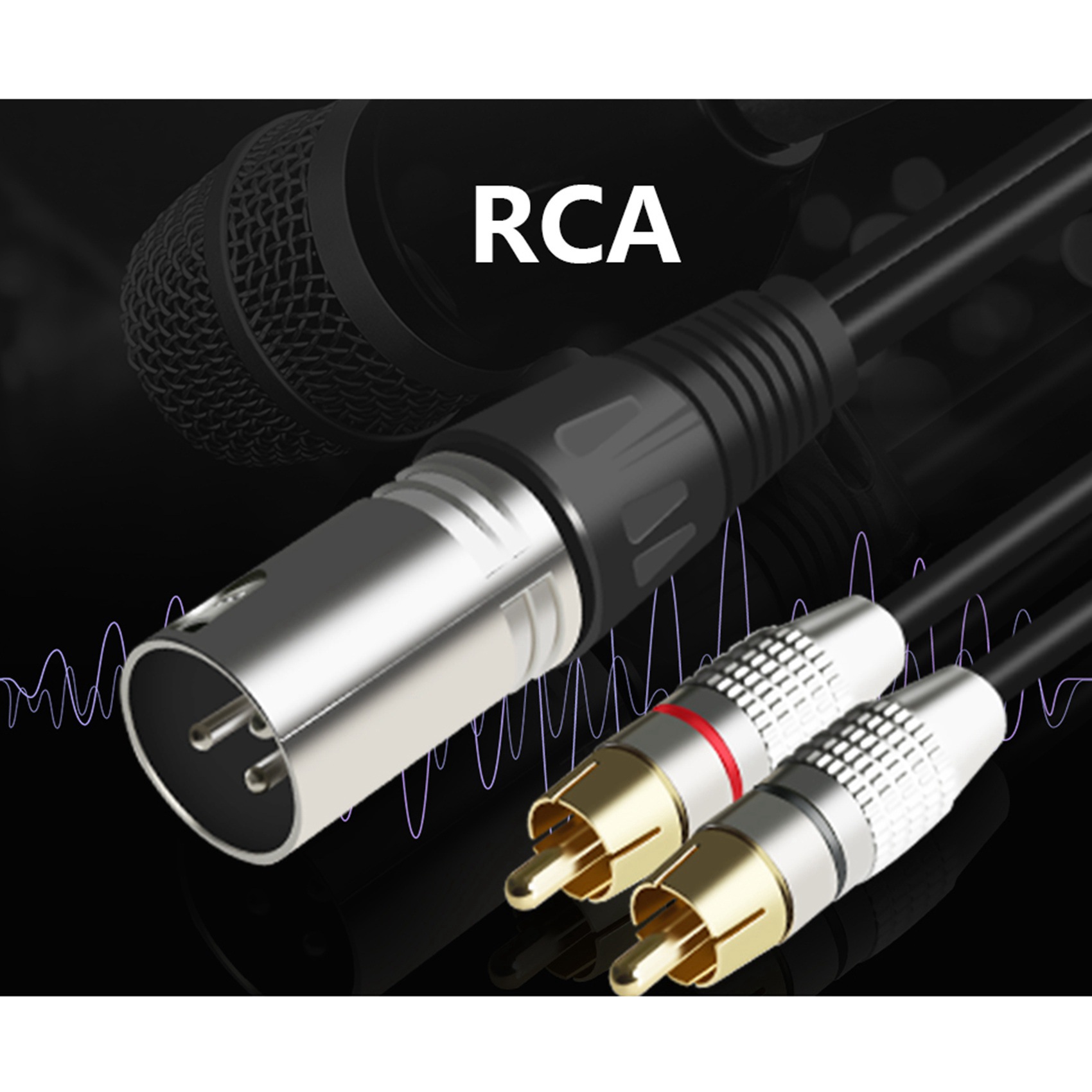 1 XLR Male to 2 RCA Male Plug  - Audio Music Splitter บทวิจารณ์และราคา