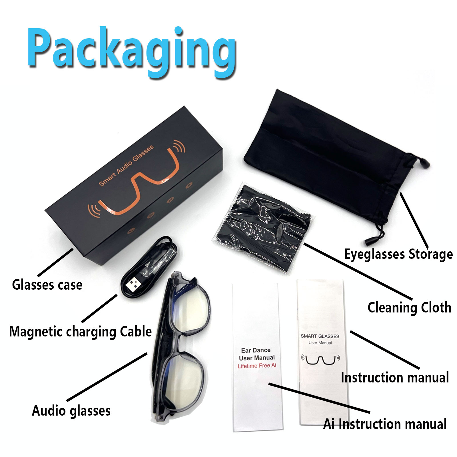 Smart Audio Glasses, Real-Time - Audio Music Bluetooth บทวิจารณ์และราคา