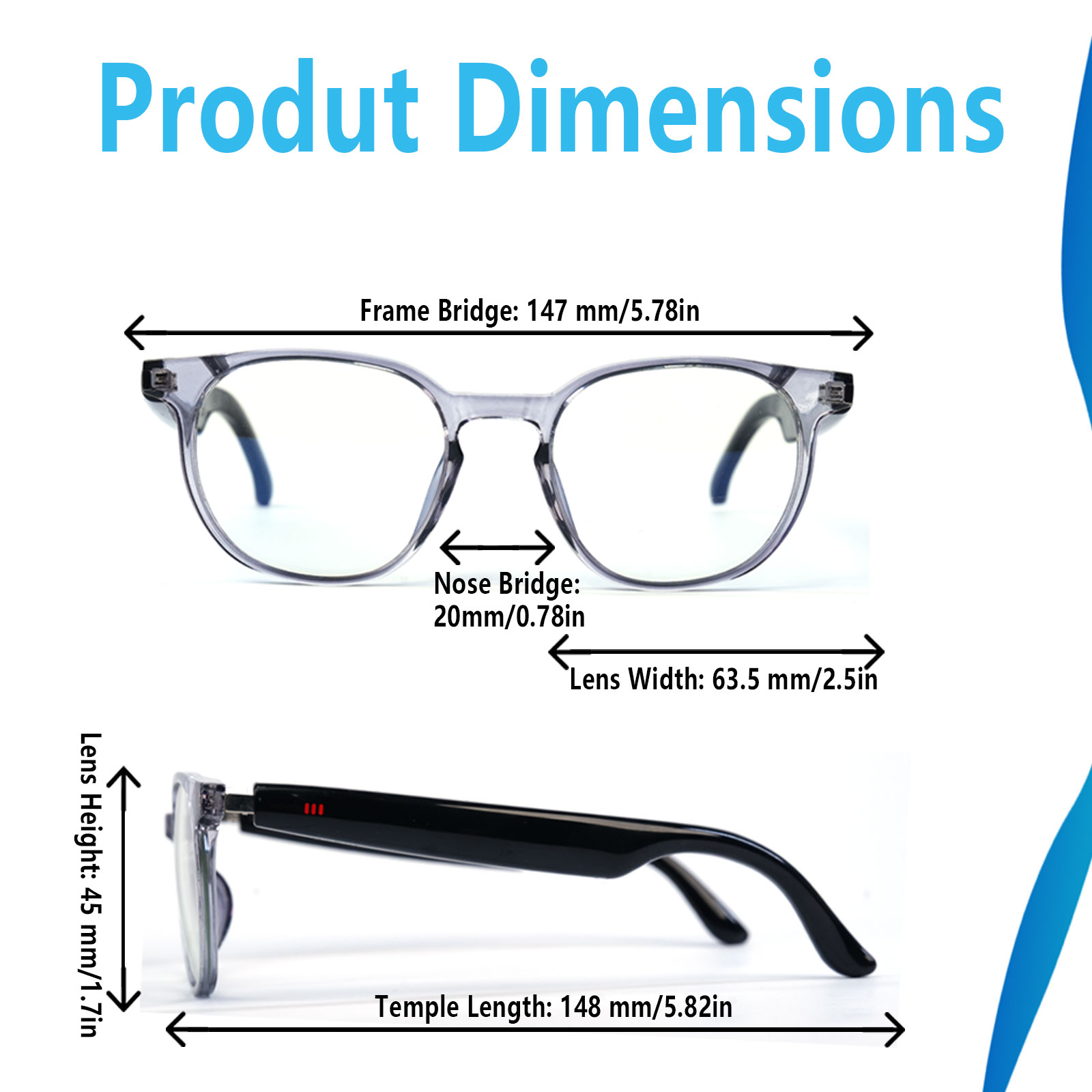 Smart Audio Glasses, Real-Time - Audio Music Bluetooth บทวิจารณ์และราคา
