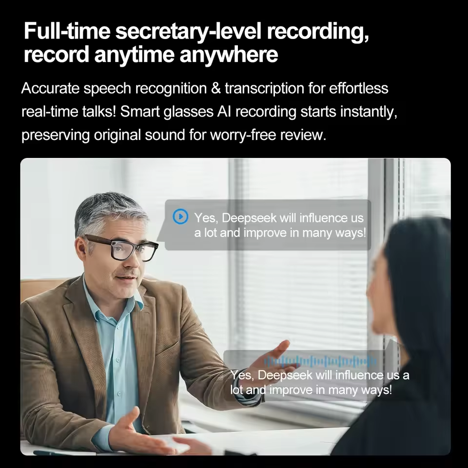 2026 New AI Smart Glasses with - Audio Music Arabic บทวิจารณ์และราคา