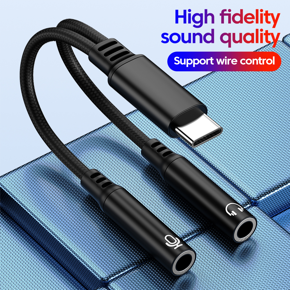 Type C Male To 3.5MM Jack Audi - Audio And Music Splitter บทวิจารณ์และราคา