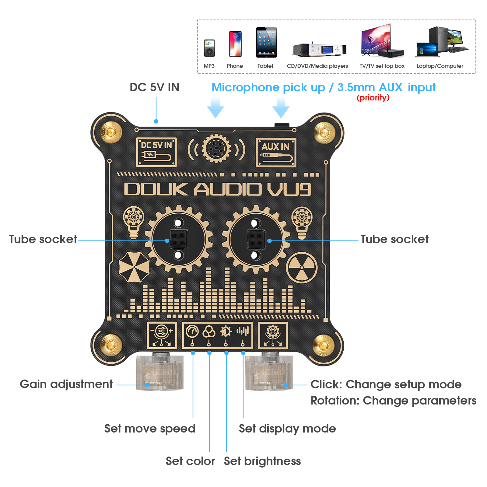 Douk Audio VU9 Pixie Tube Soun - Audio Youtube Music Free บทวิจารณ์และราคา