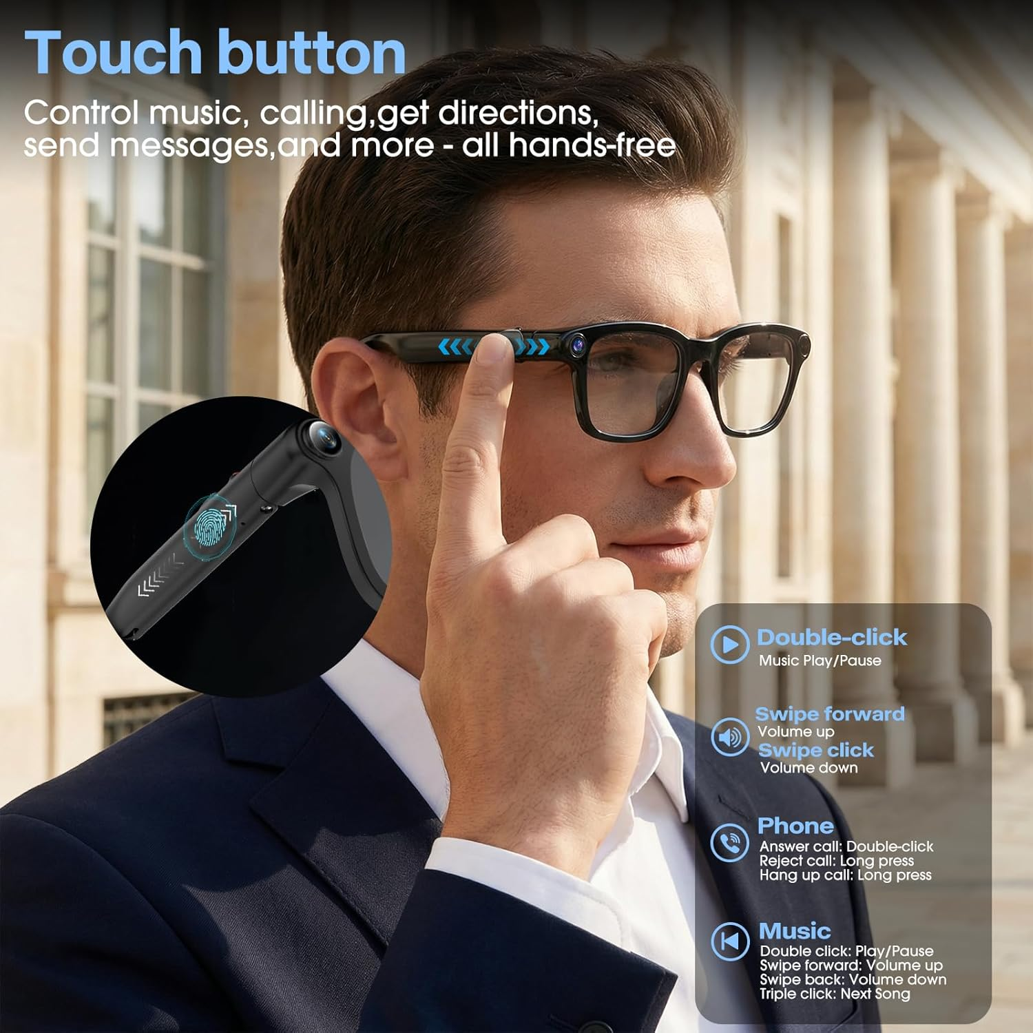 2026 New HD Smart Audio Glasse - Audio Music Arabic บทวิจารณ์และราคา