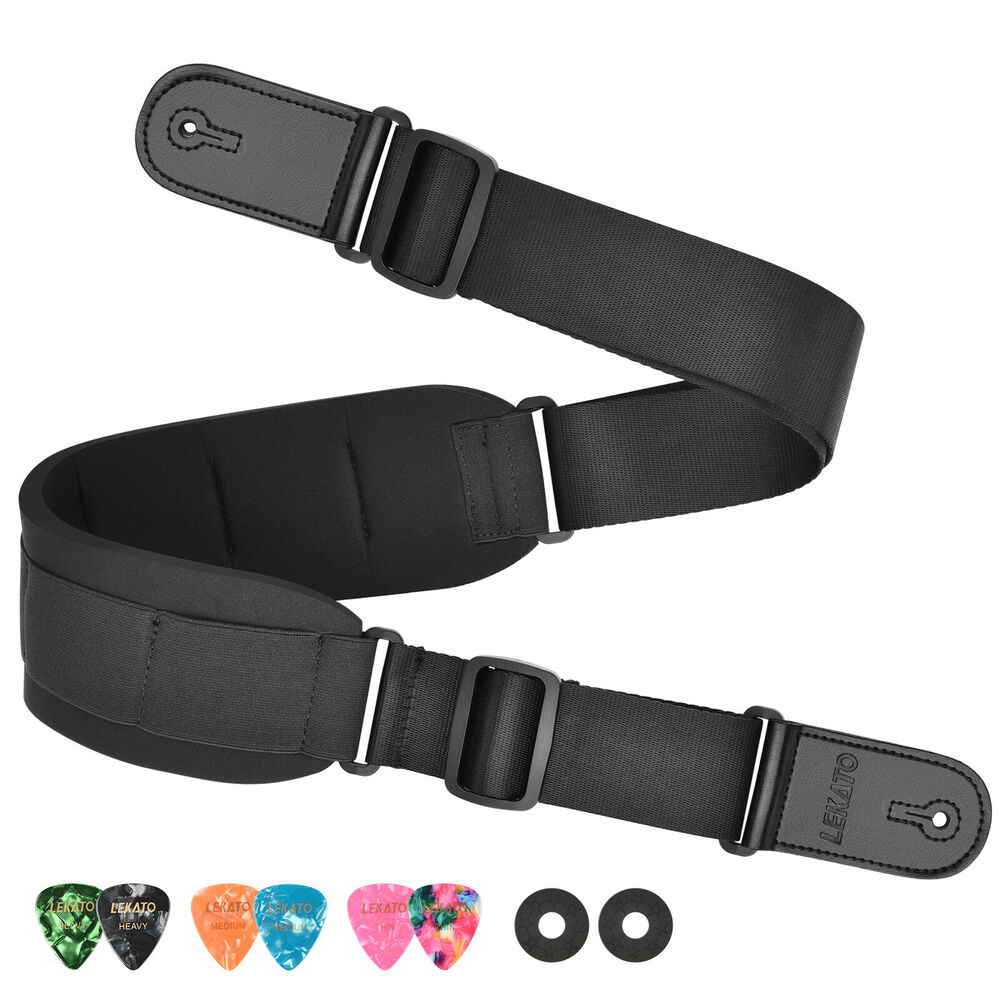 LEKATO Guitar Strap Holder Bel - Guitar Strap Padded บทวิจารณ์และราคา