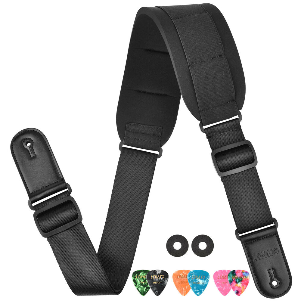 LEKATO Guitar Strap Holder Bel - Guitar Strap Padded บทวิจารณ์และราคา