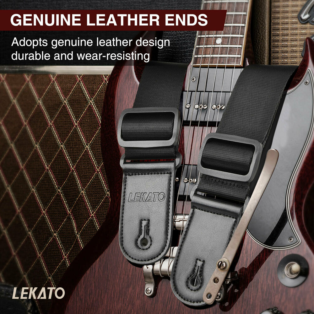 LEKATO Guitar Strap Holder Bel - Guitar Strap Padded บทวิจารณ์และราคา
