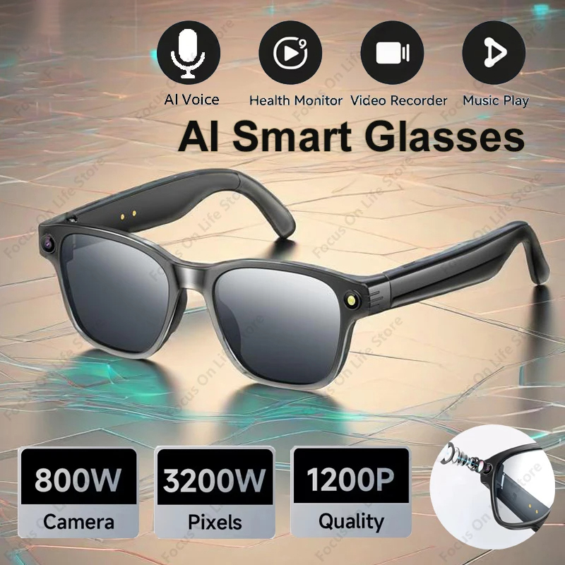AI Smart Glasses 8 Million Cam - Audio Music Bluetooth บทวิจารณ์และราคา