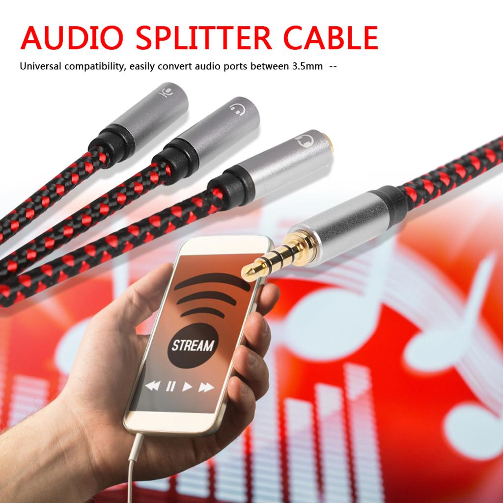 Aux Splitter 3.5mm Audio Cable - Audio And Music Splitter บทวิจารณ์และราคา