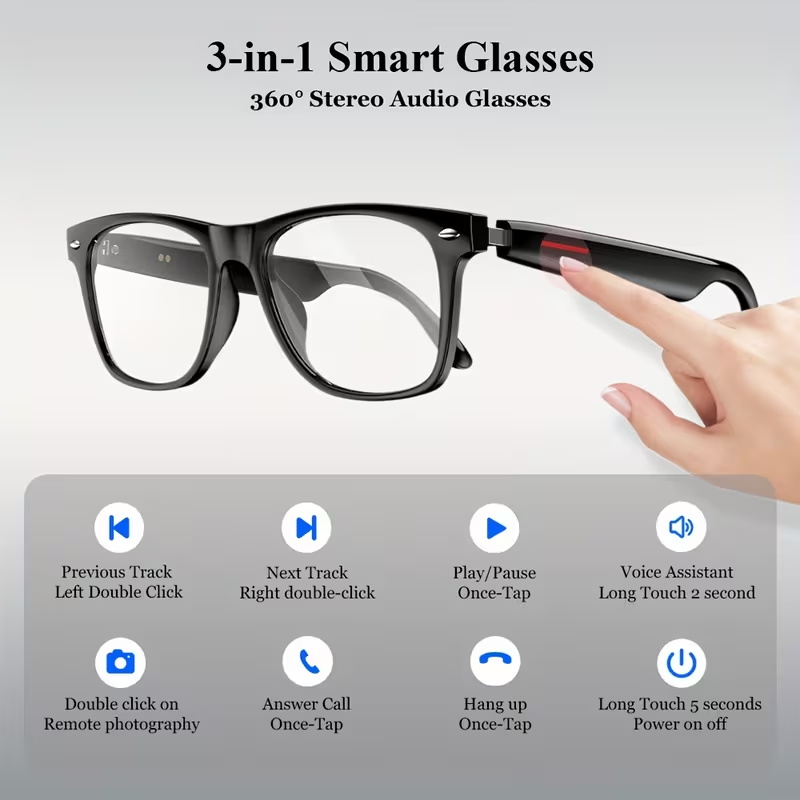 KOIPSSE Smart Glasses for Adul - Audio Music Bluetooth บทวิจารณ์และราคา