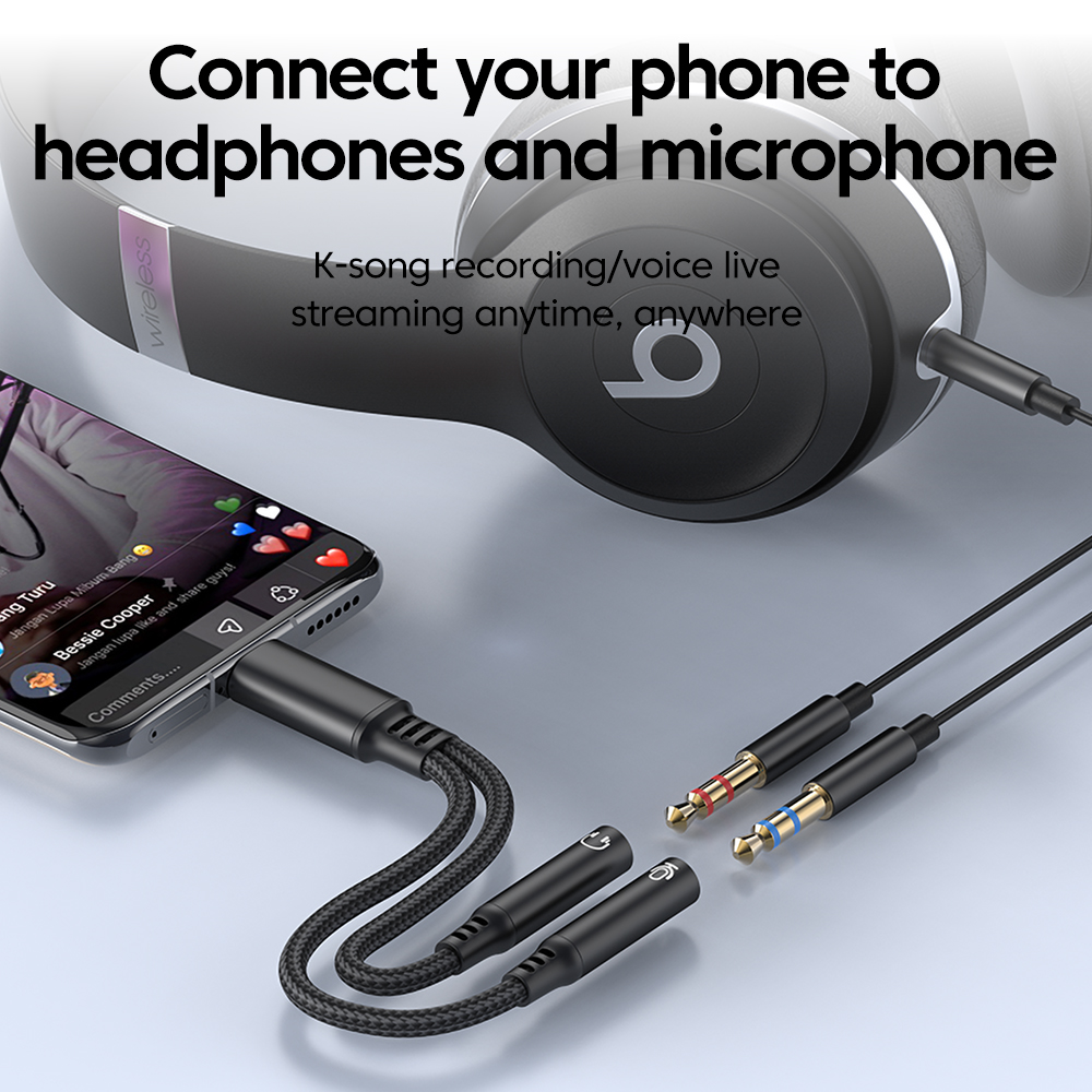 USB/Type C To Dual 3.5MM Jack  - Audio And Music Splitter บทวิจารณ์และราคา