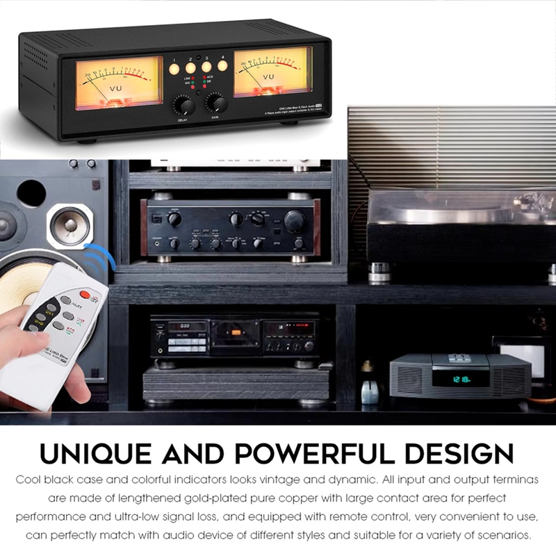 MIC+LINE Analog Dual VU Meter  - Audio And Music Splitter บทวิจารณ์และราคา