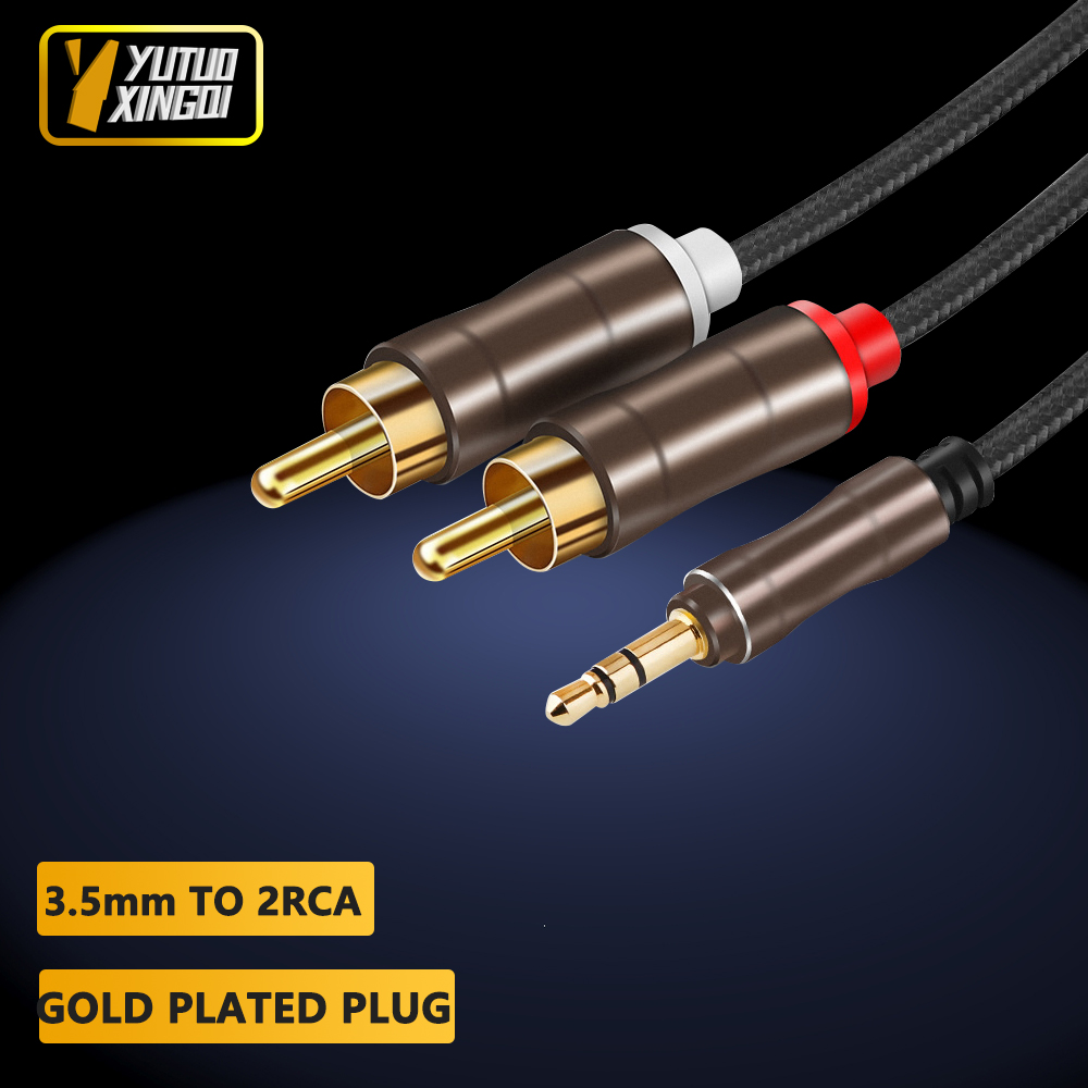 3.5 mm To 2RCA Double Lotus Au - Audio Music Splitter บทวิจารณ์และราคา
