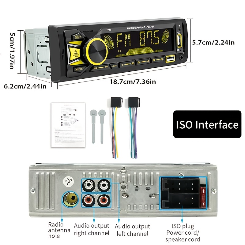 1DIN In-Dash FM Car Radio Ster - Audio Without Music บทวิจารณ์และราคา